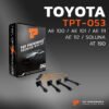 สายหัวเทียน TOYOTA AE100 / AE101 / AE111 / AE112 / AT190 / SOLUNA เครื่อง 4AFE / 5AFE / 7AFE / 4EFE - TPT-053 - TOP PERFORMANCE MADE IN JAPAN